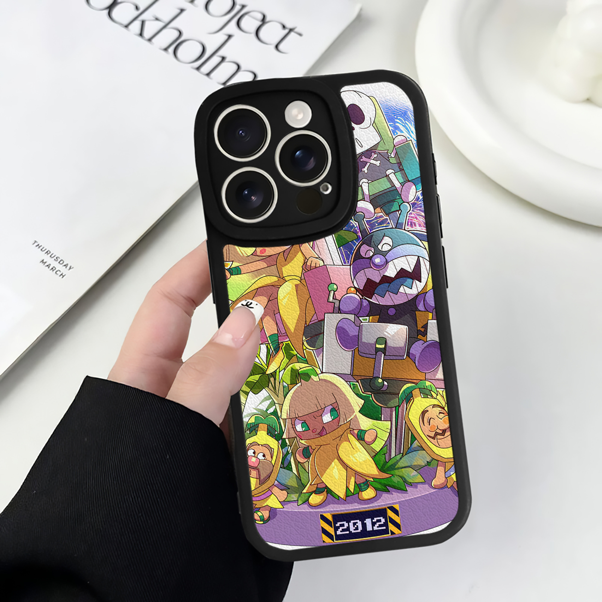 （画像用） アンパンマン Anpanman 【iPhone 16シリーズ対応】シリコンスマホケース（レザー調） 材質：シリコン